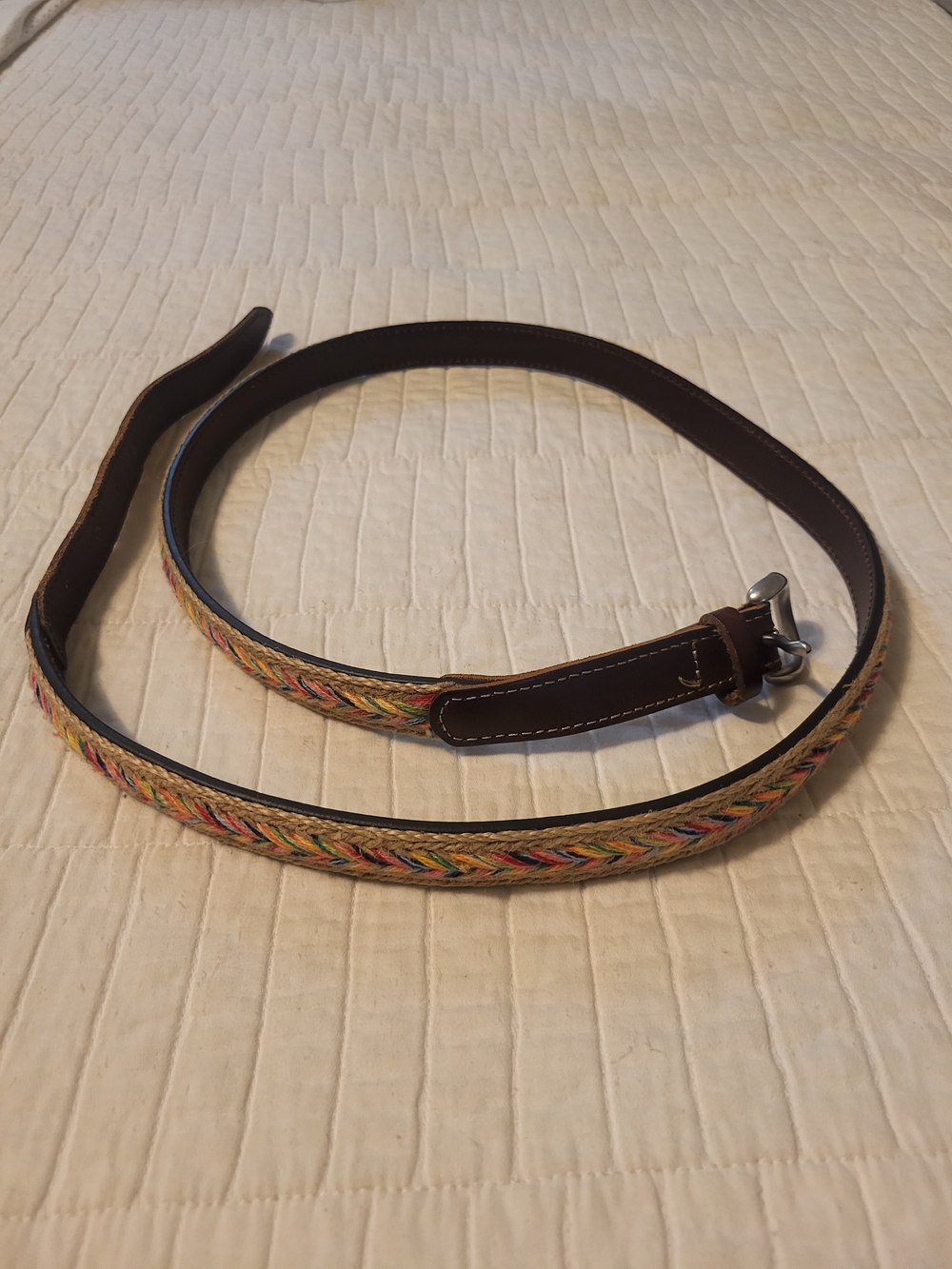 Braided Multicolor Leather Belt